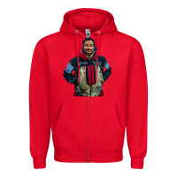 Red nimsdai purja Zipper Hoodie - linhVisuals