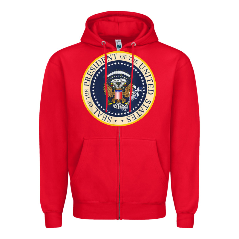 Fake Presidential Seal Zipper Hoodie by linhVisuals | Teevron