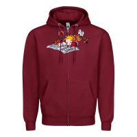 Burgundy calvin Zipper Hoodie - linhVisuals