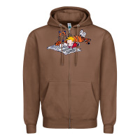 Chestnut calvin Zipper Hoodie - linhVisuals