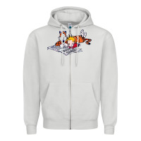 Dove Grey calvin Zipper Hoodie - linhVisuals