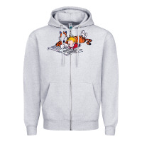 Heather Grey calvin Zipper Hoodie - linhVisuals
