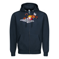Navy calvin Zipper Hoodie - linhVisuals