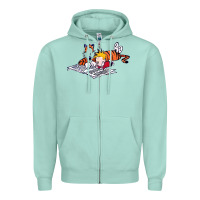 Seafoam calvin Zipper Hoodie - linhVisuals