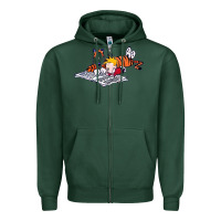 Sports Green calvin Zipper Hoodie - linhVisuals