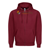 Burgundy Concordia University Irvine Zipper Hoodie - linhVisuals