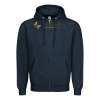 Navy Concordia University Irvine Zipper Hoodie - linhVisuals
