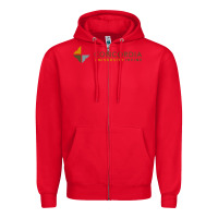 Red Concordia University Irvine Zipper Hoodie - linhVisuals
