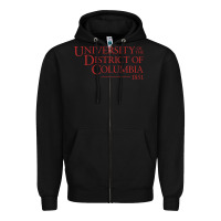 Black University of the District of Columbia Zipper Hoodie - linhVisuals