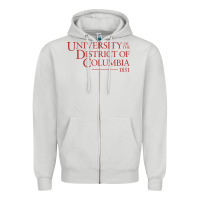 Dove Grey University of the District of Columbia Zipper Hoodie - linhVisuals