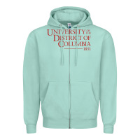 Seafoam University of the District of Columbia Zipper Hoodie - linhVisuals