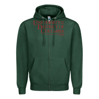 Sports Green University of the District of Columbia Zipper Hoodie - linhVisuals