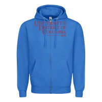 True Royal University of the District of Columbia Zipper Hoodie - linhVisuals