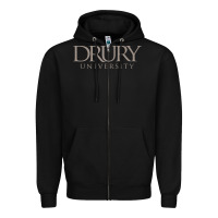 Black Drury University Zipper Hoodie - linhVisuals