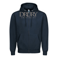 Navy Drury University Zipper Hoodie - linhVisuals