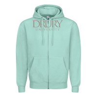 Seafoam Drury University Zipper Hoodie - linhVisuals