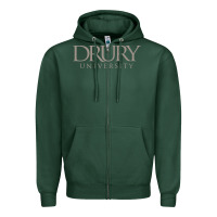 Sports Green Drury University Zipper Hoodie - linhVisuals
