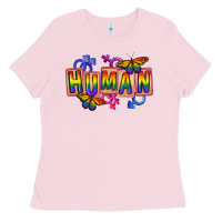 Bubblegum Pink Human pride Ladies Tee - FaDigitalArtStudio