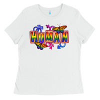 White Human pride Ladies Tee - FaDigitalArtStudio