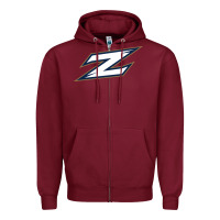 Burgundy akron zips Zipper Hoodie - linhVisuals