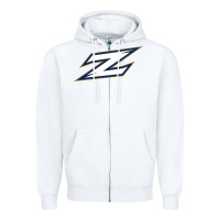White akron zips Zipper Hoodie - linhVisuals
