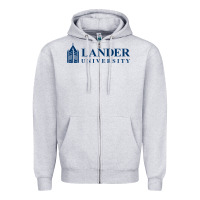 Heather Grey Lander University Zipper Hoodie - linhVisuals
