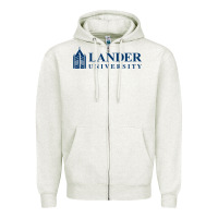 Oatmeal Heather Lander University Zipper Hoodie - linhVisuals