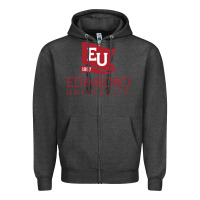 Charcoal Heather Edinboro University Zipper Hoodie - linhVisuals