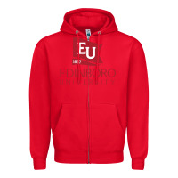 Red Edinboro University Zipper Hoodie - linhVisuals