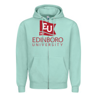 Seafoam Edinboro University Zipper Hoodie - linhVisuals