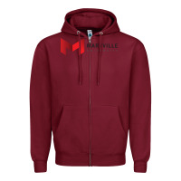 Burgundy Maryville University Zipper Hoodie - linhVisuals