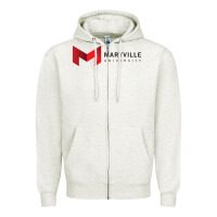 Oatmeal Heather Maryville University Zipper Hoodie - linhVisuals