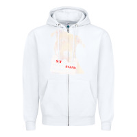 White pitbull t  shirt i sit for you will you stand for me t  shirt Zipper Hoodie - linhVisuals