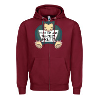 Burgundy feed me snrlx Zipper Hoodie - linhVisuals
