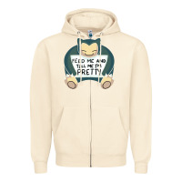Sandshell feed me snrlx Zipper Hoodie - linhVisuals