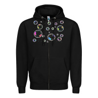 Black bubbles t  shirt bubbles t  shirt Zipper Hoodie - linhVisuals