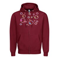 Burgundy bubbles t  shirt bubbles t  shirt Zipper Hoodie - linhVisuals