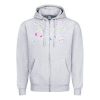 Heather Grey bubbles t  shirt bubbles t  shirt Zipper Hoodie - linhVisuals