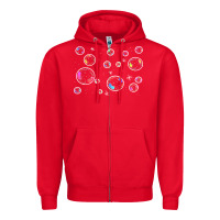 Red bubbles t  shirt bubbles t  shirt Zipper Hoodie - linhVisuals