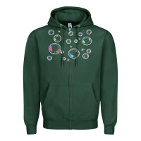 Sports Green bubbles t  shirt bubbles t  shirt Zipper Hoodie - linhVisuals