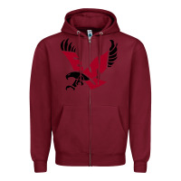Burgundy eastern washington Zipper Hoodie - linhVisuals