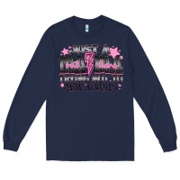 Navy Just a Mama Out Here Trying Not To Raise Assholes Long Sleeve Tee - CowhideDigitalArt
