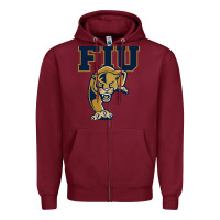 Burgundy fiu panthers Zipper Hoodie - linhVisuals