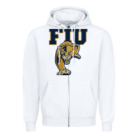 White fiu panthers Zipper Hoodie - linhVisuals