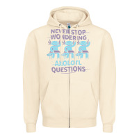 Sandshell axolotl questions Zipper Hoodie - linhVisuals