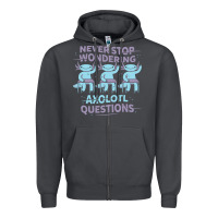 Smoke axolotl questions Zipper Hoodie - linhVisuals