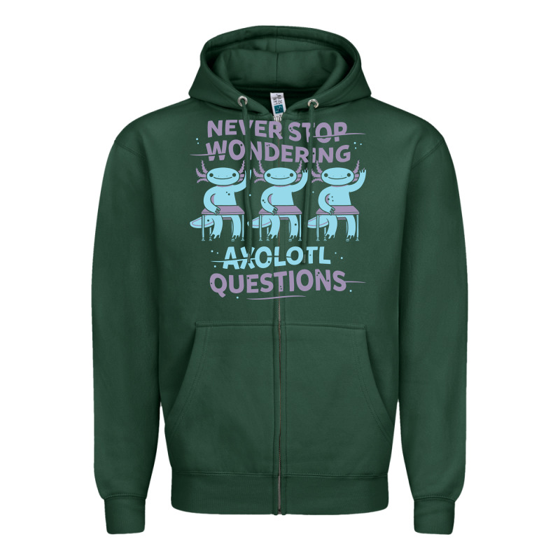 Axolotl Questions Zipper Hoodie by linhVisuals | Teevron