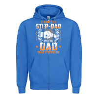 True Royal mens i'm not the step dad i'm the dad that stepped up father gift t sh Zipper Hoodie - linhVisuals