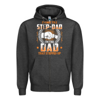 Charcoal Heather mens i'm not the step dad i'm the dad that stepped up father gift t sh Zipper Hoodie - linhVisuals