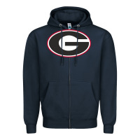 Navy georgia a Zipper Hoodie - linhVisuals
